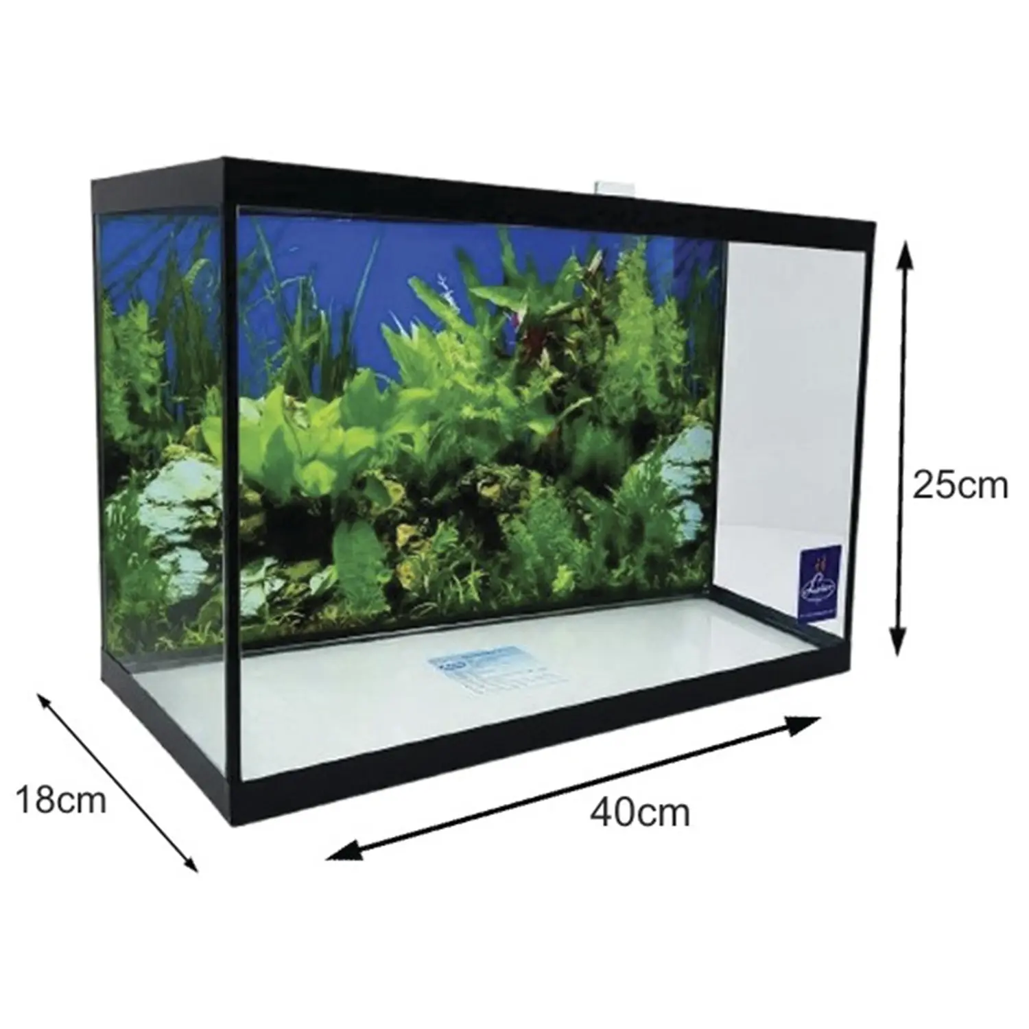 Medidas do Aquario com Painel Lester 18 Litros